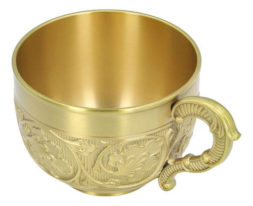 Taza De Té De Latón Con Estampado Retro, Inoxidable, Hecha A