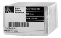 Comprar 100 Tarjetas De Pvc Zebra Para Credenciales Cr-80 30mm
