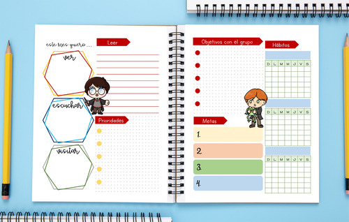 Agenda Docente 2025-2026 Harry Potter Mod. 3 Medio Oficio Azul Marino Docente Harry Potter Mod. 3 2026