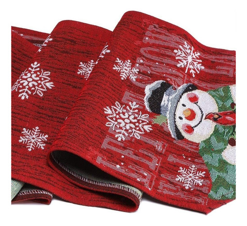 Yi Camino De Mesa Con Adornos Navideños Mantel Muñeco De