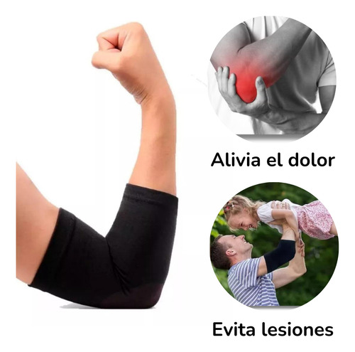 Codera Elástica Negra Lisa. Reduce Dolor Y Evita Lesiones.