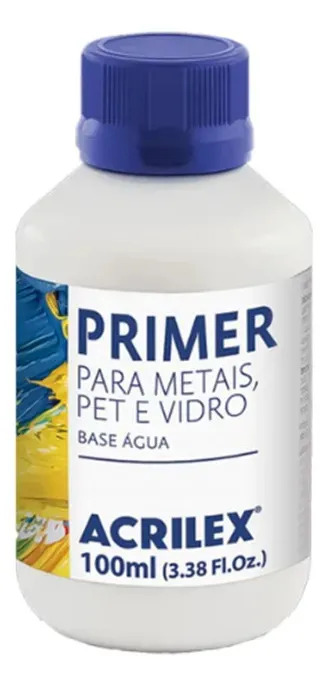 Primer Acrilex 100ml Fosco Para Metal PET Vidro Anticorrosão