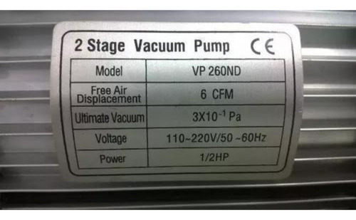 Bomba Vácuo Refrigeraçao 6cfm 2 Estágios + Manifold R32 R410