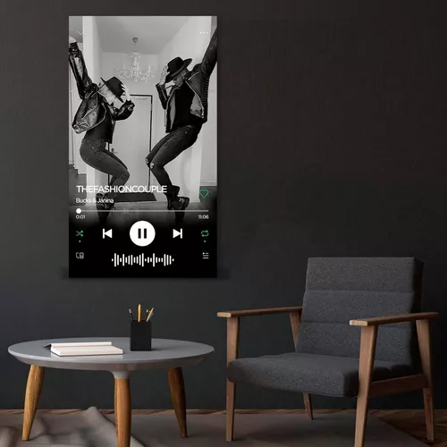 Cuadro Spotify Código Foto Personalizada Diseño Nuevo 45x80