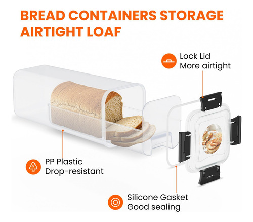 Almacenamiento De Pan, , Contenedor De Pan Para Sándwich,