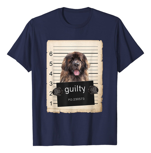 Camiseta Leonberger Mug Shot, Azul / Patchwork, S