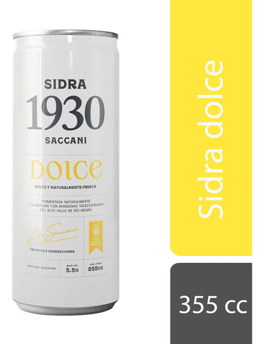 Sidra 1930 Saccani Dolce Lata 355 Cc.