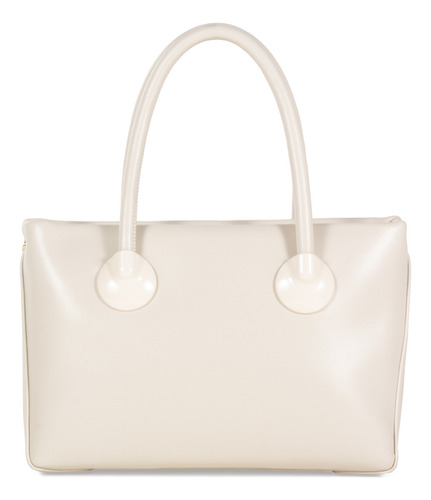 Bolsa Tote Cloe Para Mujer Chica Atemporal Color Beige