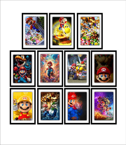 Lamina Rigida Cuadro Poster Super Mario 