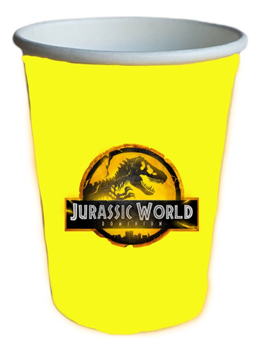 Pack 10 Vasos Descartables Cotillón Jurassic World Park