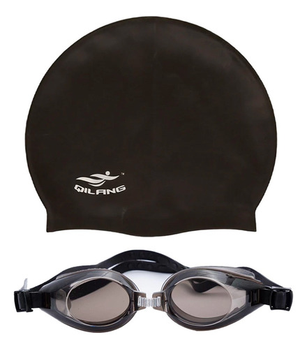 Set Combo Natación Antiparra + Gorro Silicona Para Pileta