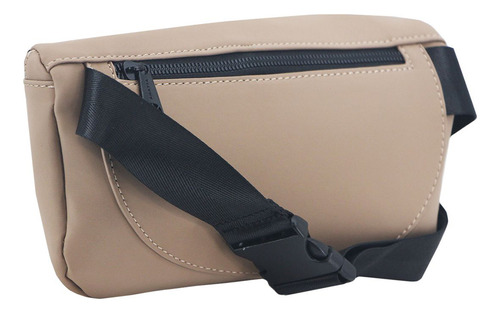 Riñonera Amayra Pu Texturado Pliegues Diseño Moda Urbana Color Camel C26852