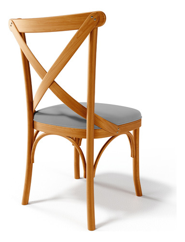 Kit 4 Cadeiras Sala Jantar Living Estofada Ávila Suede Cinza