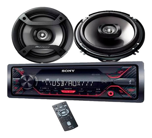 Combo Auto Radio Sony Dsx-a110u + Parlantes Pioneer 6'