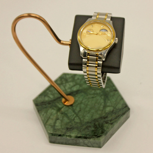 Expositor For Reloj, Base De Mármol Natural Verde, Soporte