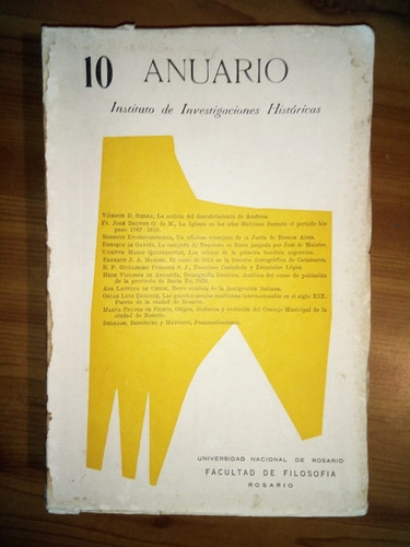 Anuario 10 Investigaciones Históricas Unr 1970 Intonso