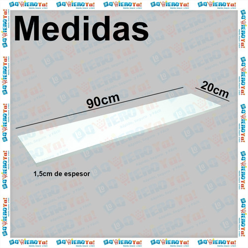 Imagen 4 de 7 de Estante Repisa Flotante Invisible Blanco 90x20cm Completo