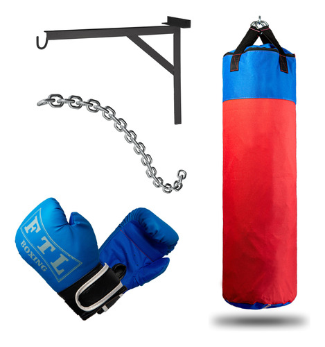 Combo: Bolsa 1.20cm + Soporte Pared + Cadena + Guantes Box