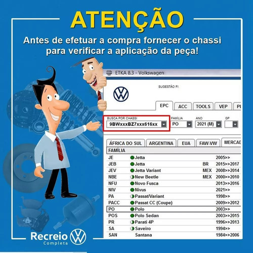 Botão Da Alavanca Freio Mão Up Original Volkswagen 