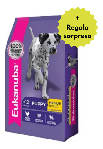 Alimento Eukanuba Cachorro Puppy Razas Medianas 15kg + Regal