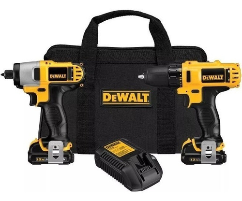 Taladro + Destornillador Impacto 12v Max Dewalt Dck211s2 Color Amarillo
