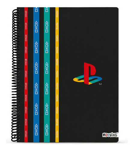 Cuaderno Universitario Playstation 80 Hjs T/sr Mooving Color 1