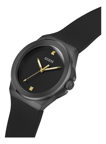 Reloj Guess Vinyl Gw0790g2 Hombre Negro Cuarzo Hebilla