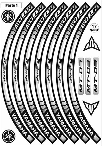 Adesivo Para Roda Da Moto Yamaha Mt 03