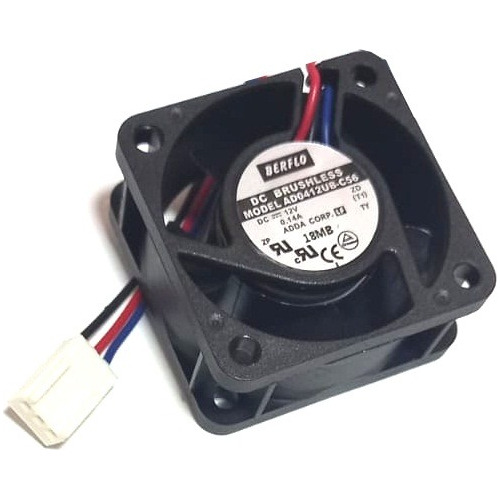 Cooler Berflo 12v Ad0412ubc56 361 40x40x20mm Rolamento Amp.: 0,14 Rpm: 8500 3 Fios C/ Conector