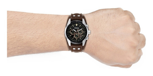Imagen 4 de 10 de Reloj Caballero Fossil Ch2891 Color Café De Piel