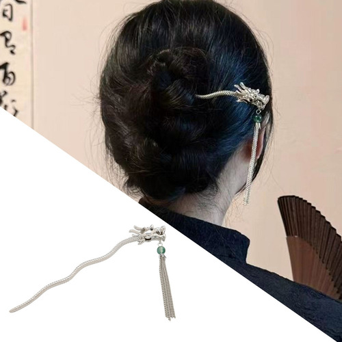 Zt Palillo De Pelo Estilo Chino Con Forma De Dragón Cheongs