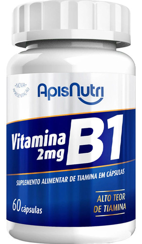 Vitamina B1 - 60 Cápsulas 280mg - Apisnutri