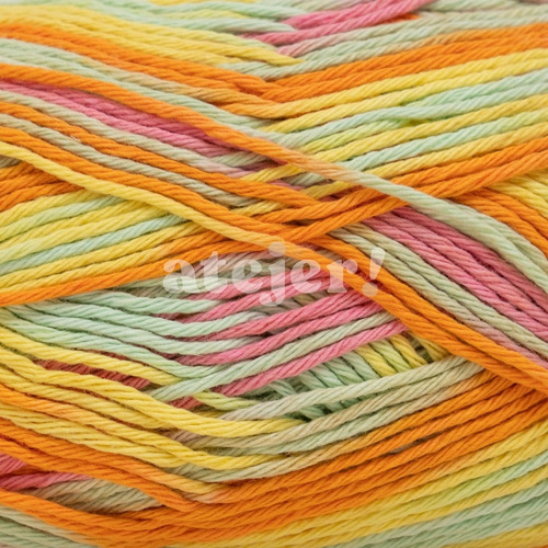Imagen 3 de 3 de Hilo Algodón Semi Grueso 8/6 Matizado Ovillo X 100gs