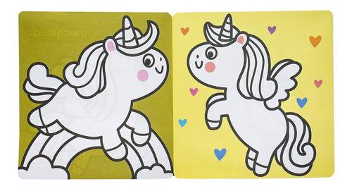 Livro-sanfona Para Colorir: Unicórnios