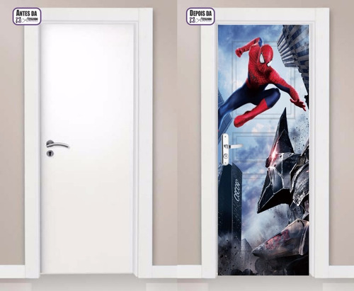 Adesivo Porta Parede Homem Aranha Spider Man Marvel Herois