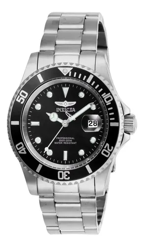 Reloj Invicta Hombre Pro Diver 26970 Acero Inoxidable Color De La Correa Plateado Color Del Bisel Plateado Color Del Fondo Negro