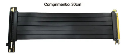 Cabo Adaptador Riser Extensor Flexível Pci-e 3.0 X16 30cm Preto