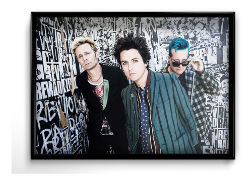 Cuadro Green Day M5 30x40 (marco + Lámina + Vidrio)
