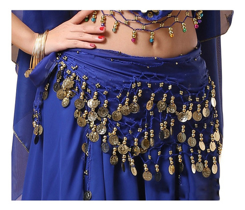 Fajilla Bellydance Monedas Danza Árabe Chifon Falda Zumba