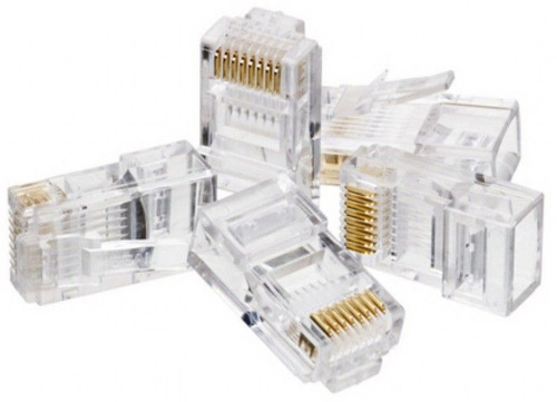 Super Oferta! 50 Fichas Plug Rj45 P/ Red Excel. Calidad Mira