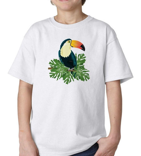 Remera De Niño Tucan Art Colores Hojas