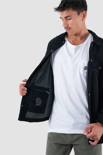 Chaqueta Hombre Insulada Yuka Corduroy Negra