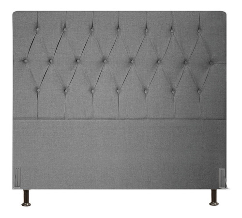 Cabeceira Topázio Para Cama Box Casal 140 Cm Linho Cinza