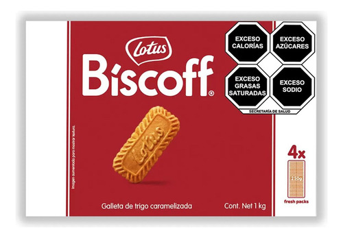 Galletas De Trigo Caramelizadas Lotus Biscoff 4 Pack 1 Kg