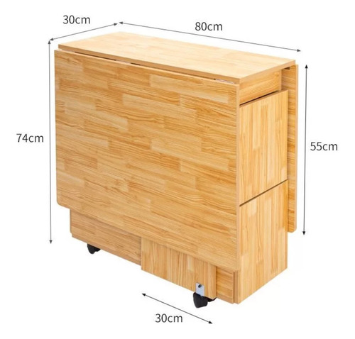 Comedor Plegable Para 4 Personas Incluye 4 Pisos 140x80x76