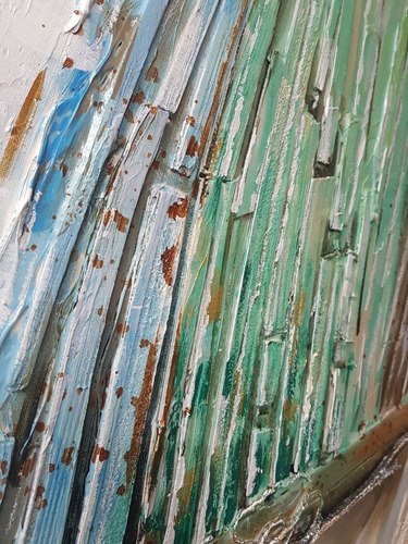Imagen 4 de 10 de Cuadro Pintado A Mano Moderno Living Dormitorio 80 X 80 Cm