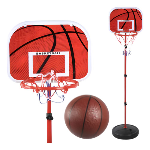 Juego Tablero Canasta De Basketball Metal Con Balón Niños