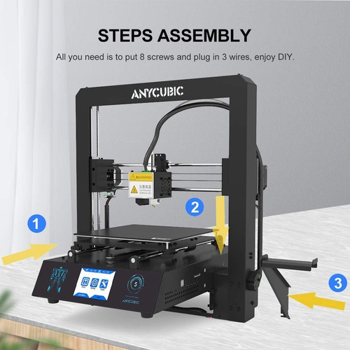Imagen 4 de 8 de Impresora 3d Anycubic Mega S 21x21x20.5cm Pla Abs Cmprodemaq