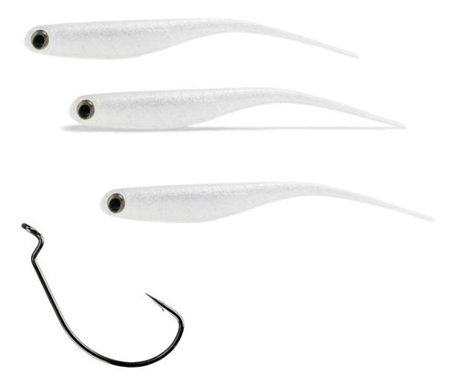 Isca Monster 3x 3un Soft Shad Minnow 14cm By Johnny Hoffmann Cor New Shine