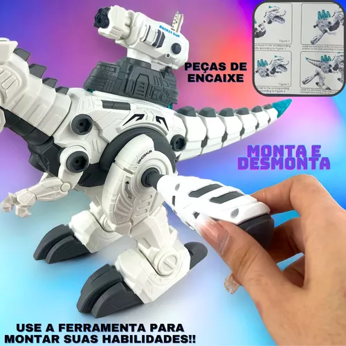 Ideiaria  Dinossauro que Solta Fumaça com Luz e Som de Controle Remoto -  Toyng